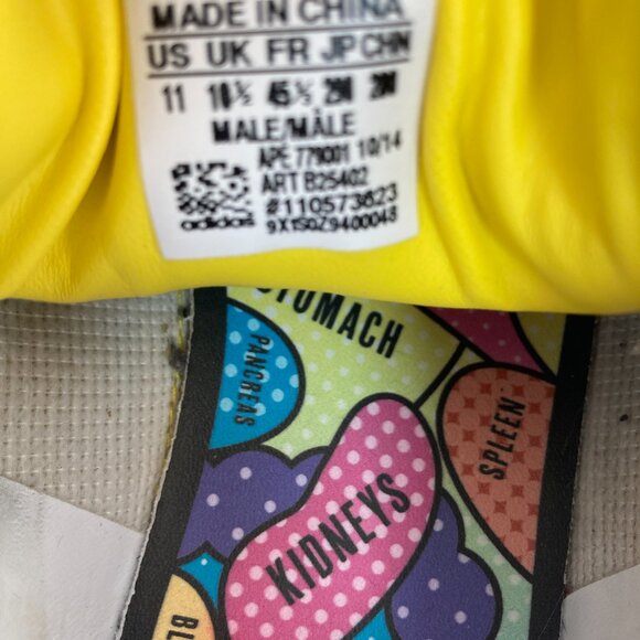 ADIDAS STAN SMITH X PHARELL YELLOW POLKA DOT LEATHER SNEAKERS SIZE 11 - Picture 5 of 8